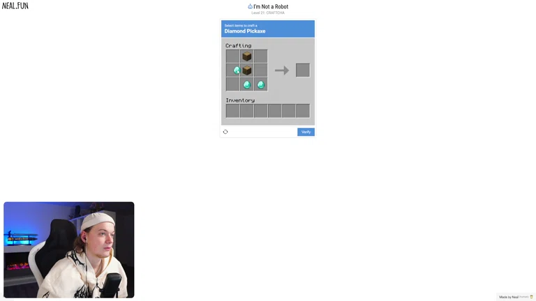 schneile craftet diamond pickaxe