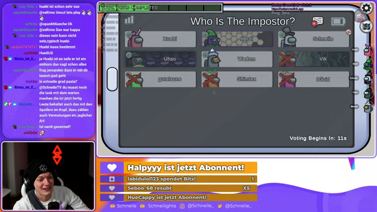 AMONG US mit Huebi, Vik, Dävid, Sephi, Shimtex, Nerdi, Uhso, Wadsm & gutelaunetyp!